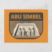 Abu Simbel Egypt Revel Art Retro Briefkaart (Voorkant)