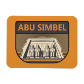 Abu Simbel Egypt Revel Art Retro Magneet (Horizontaal)