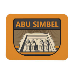 Abu Simbel Egypt Revel Art Retro Magneet