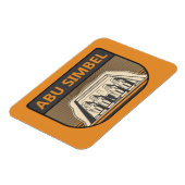 Abu Simbel Egypt Revel Art Retro Magneet (Linkerzijde)