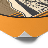 Abu Simbel Egypt Revel Art Retro Poster (Hoek)