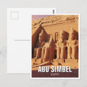 Abu Simbel Egypt Travel Briefkaart (Voorkant / Achterkant)