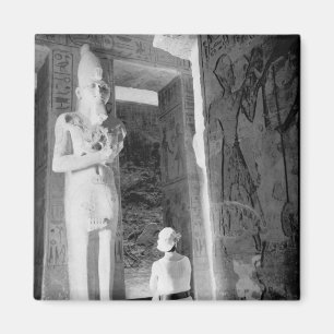 Abu Simbel Egypte, Toerist in de tempel (NR) Magneet