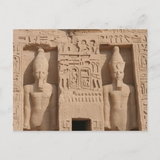 abu simbel hieroglyphics briefkaart (Voorkant)
