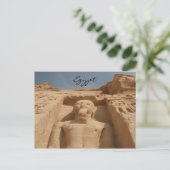 abu simbel one pharoah briefkaart (Staand voorkant)