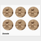 abu simbel ronde sticker (Vel)