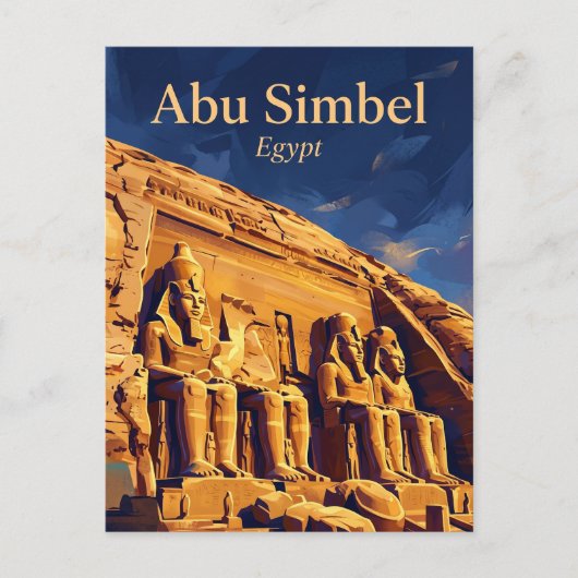 Abu Simbel Tempels Egypte Briefkaart (Voorkant)