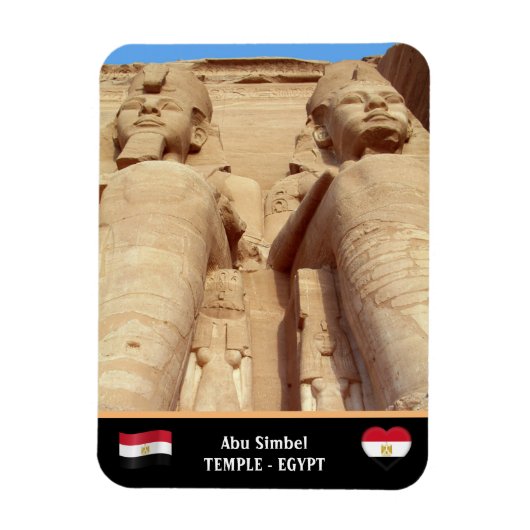 Abu Simbel Temple & Farao beelden /Ancient Egypt Magneet (Verticaal)