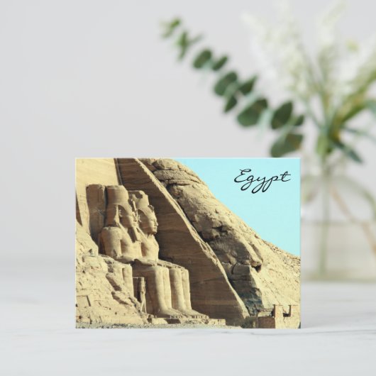 abu simbel zit briefkaart (Staand voorkant)