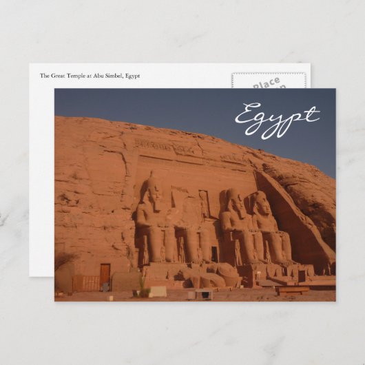 abu simbel zonlicht briefkaart (Voorkant / Achterkant)