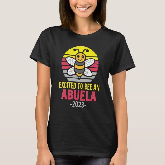 Abuela 2023 Bee Grandma Excited To Be An Abu T-shirt (Voorkant)