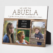 Abuela 3 Foto collage Rustic Wood Fotoplaat (Zijkant)