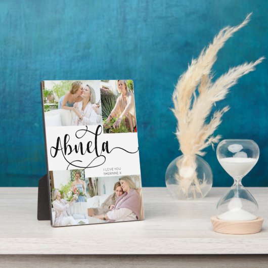 Abuela Calligraphy 4 Photo Tabletop Plaque Fotoplaat (Zijkant)