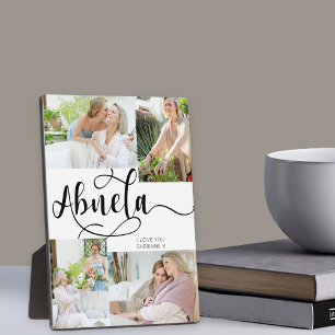Abuela Calligraphy 4 Photo Tabletop Plaque Fotoplaat