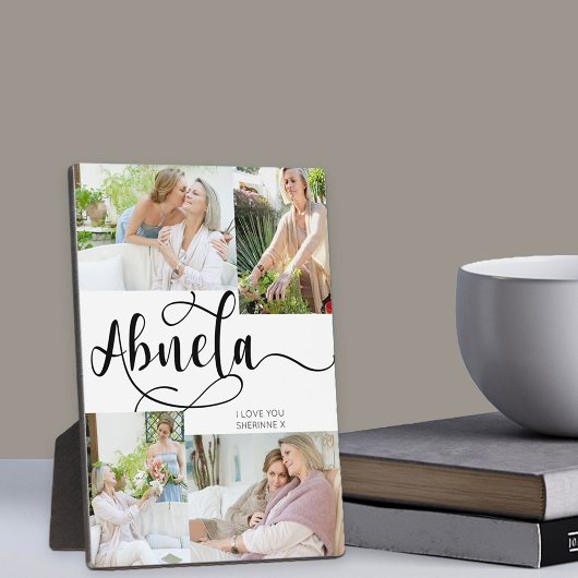 Abuela Calligraphy 4 Photo Tabletop Plaque Fotoplaat