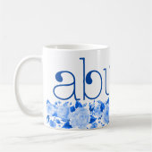 Abuela China Blue Waterverf Floral Rozen Koffiemok (Links)
