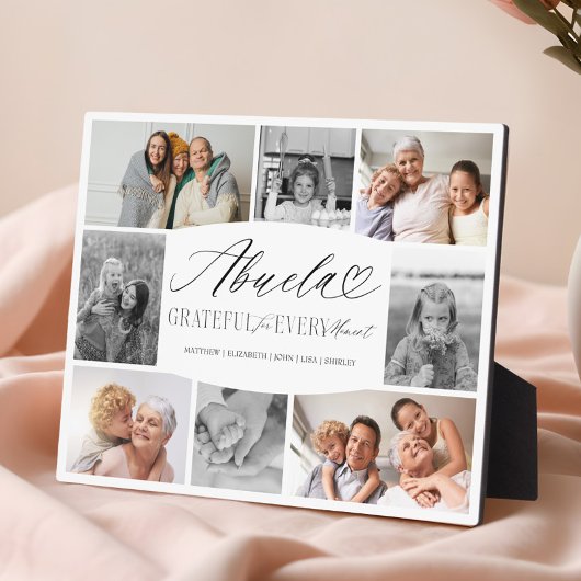 Abuela dankbaar voor elk moment fotocollage fotoplaat