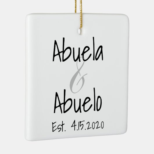 Abuela en Abuelo First Grandchild Ornament (Rechts)