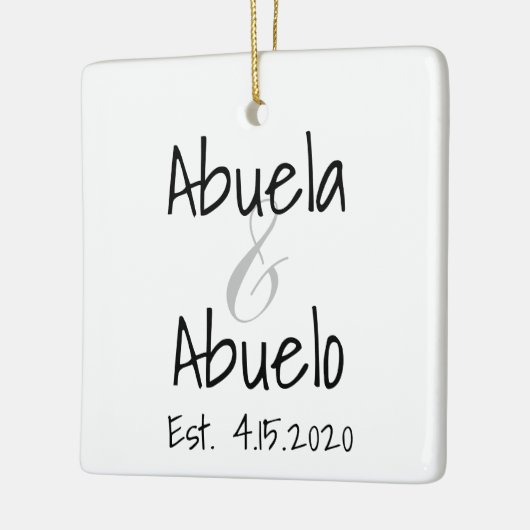 Abuela en Abuelo First Grandchild Ornament (Links)