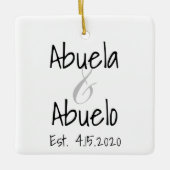 Abuela en Abuelo First Grandchild Ornament (Voorkant)