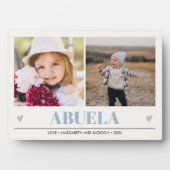 ABUELA Grandchildren 2 Photo BLUE GRAY HEARTS Fotoplaat (voorkant)