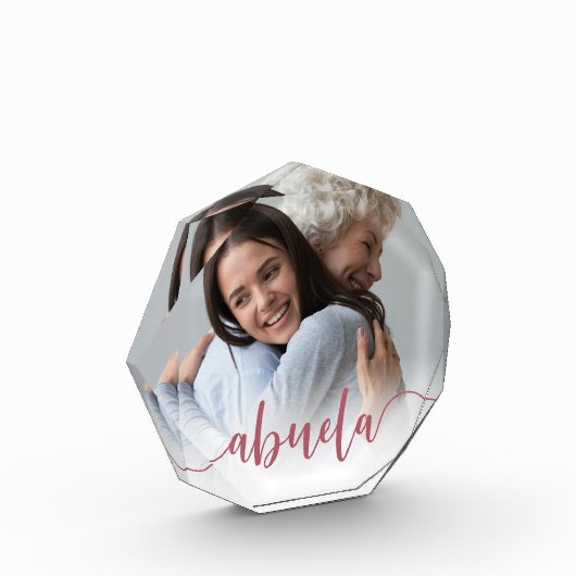 Abuela Grandma Script Overlay Fotoblokken (Links)