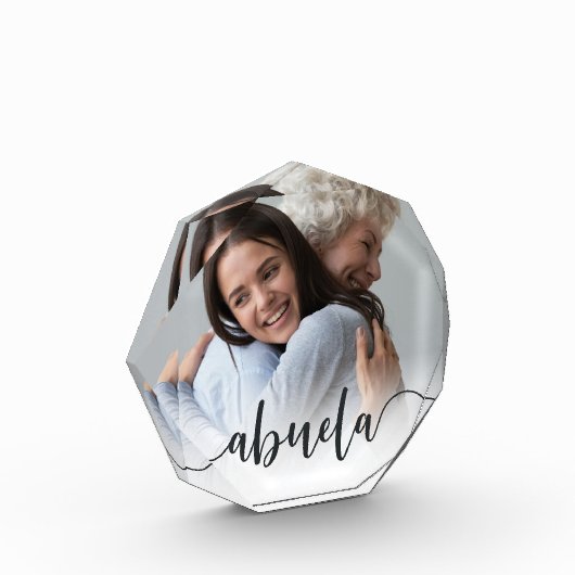 Abuela Grandma Script Overlay Fotoblokken (Links)