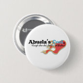 Abuela heeft warme flitsen ronde button 5,7 cm (Voorkant /achterkant)