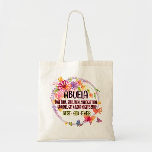 Abuela hou van hen verwen ze knuffelen ze tote bag (Voorkant)