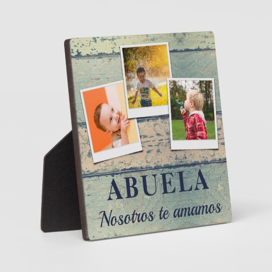 Abuela Kinder kinderen 3 Foto collage Fotoplaat (Voorkant)