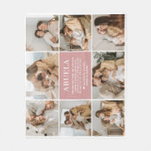 Abuela Letter Custom Personalized Fleece Blanket Deken (Voorkant)