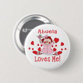 Abuela Love is me Rag Doll Ronde Button 5,7 Cm (Voorkant /achterkant)