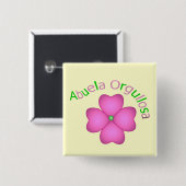 Abuela Orgullosa Vierkante Button 5,1 Cm (Voorkant /achterkant)