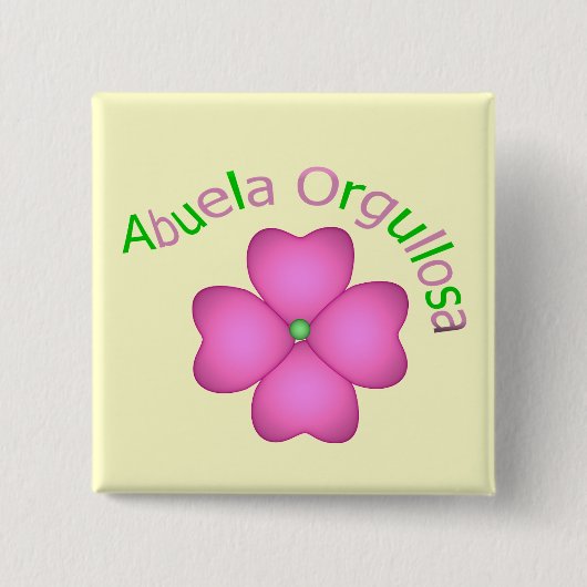 Abuela Orgullosa Vierkante Button 5,1 Cm (Voorkant)