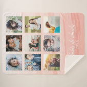 Abuela Pink Ombré Sherpa Blanket Deken (Voorkant (horizontaal))