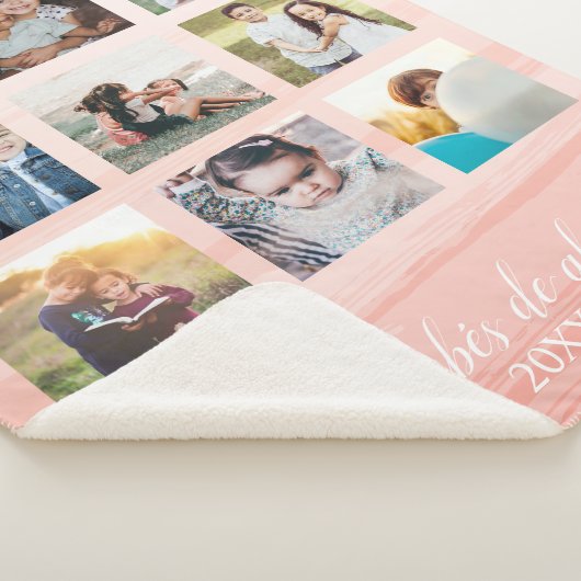 Abuela Pink Ombré Sherpa Blanket Sherpa Deken (3/4)