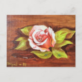 Abuela Raquel's Roze Roos Briefkaart (Voorkant)