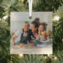 Abuela Script Overlay | We Love You Glas Ornament