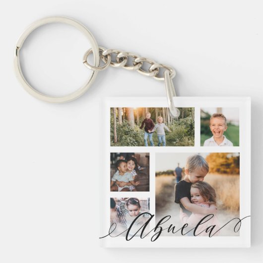 Abuela | Speciaal bericht voor foto's van grootkin Sleutelhanger (Voorkant)