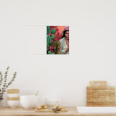 Abuela Surreal Bloemendigitale Kunst Poster (Keuken)