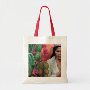 Abuela Surreal Bloemendigitale kunst Tote Bag