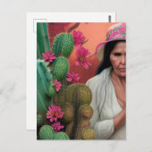 Abuela Surreal Floral Digital Art Briefkaart (Voorkant / Achterkant)
