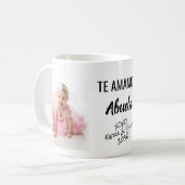 Abuela Te Amamos gepersonaliseerde foto Koffiemok (Voorkant links)
