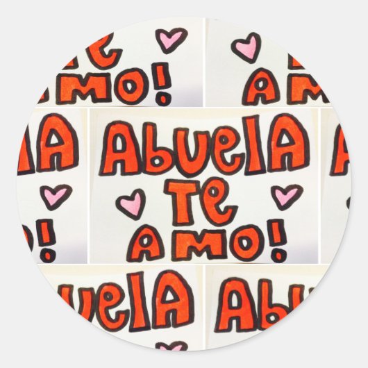 Abuela Te Amo Sticker van Tamara Diaz Art (Voorkant)