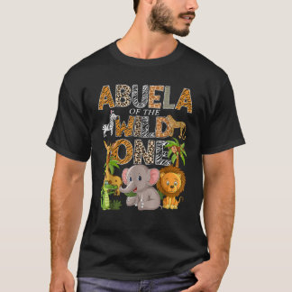 Abuela van het Wild One 1st Birthday Safari Oerwou T-shirt