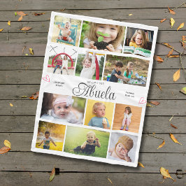 Abuela We houden van je gepersonaliseerde harten Fleece Deken