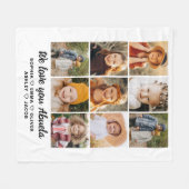 Abuela We houden van je hart Moderne fotocollage Fleece Deken (Voorkant (Horizontaal))