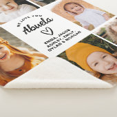 Abuela We houden van je hart Moderne fotocollage Sherpa Deken (3/4)