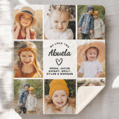 Abuela We houden van je hart Moderne fotocollage Sherpa Deken