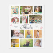 Abuela We Love You Gepersonaliseerde Harten Modern Fleece Deken (Voorkant)